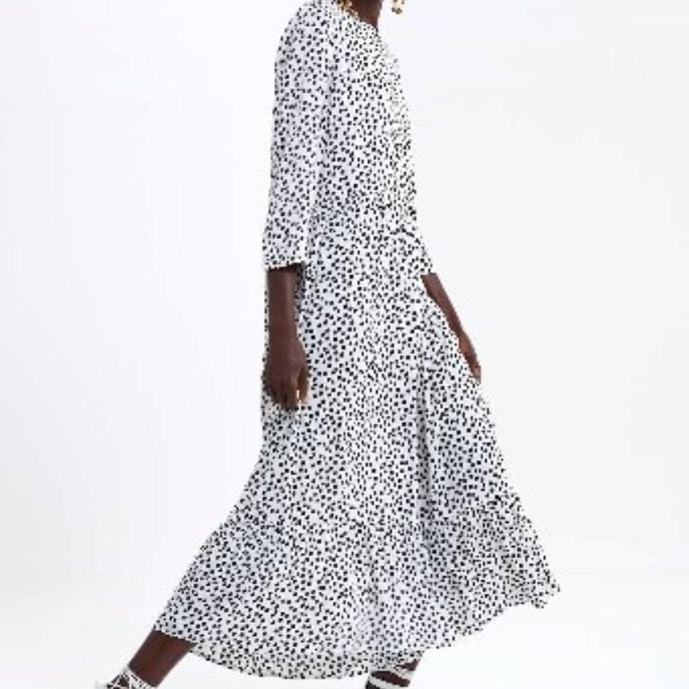 Zara Polka Dot Maxi Dress Sz Small
